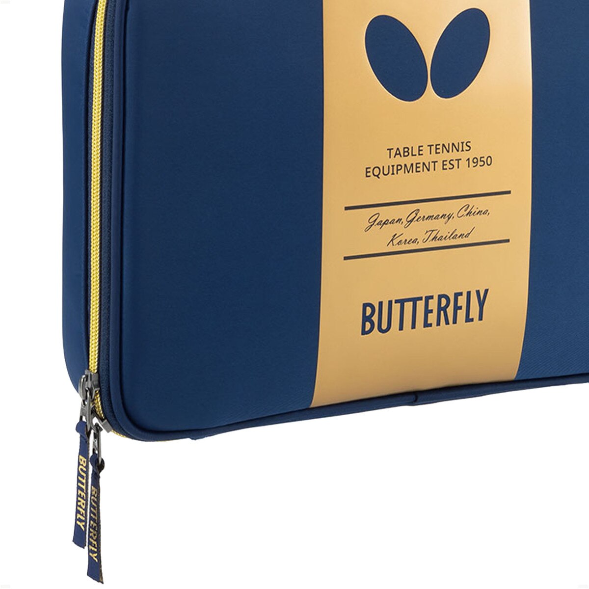 Butterfly Table Tennis BG Racket Case - Gold - Close-Up